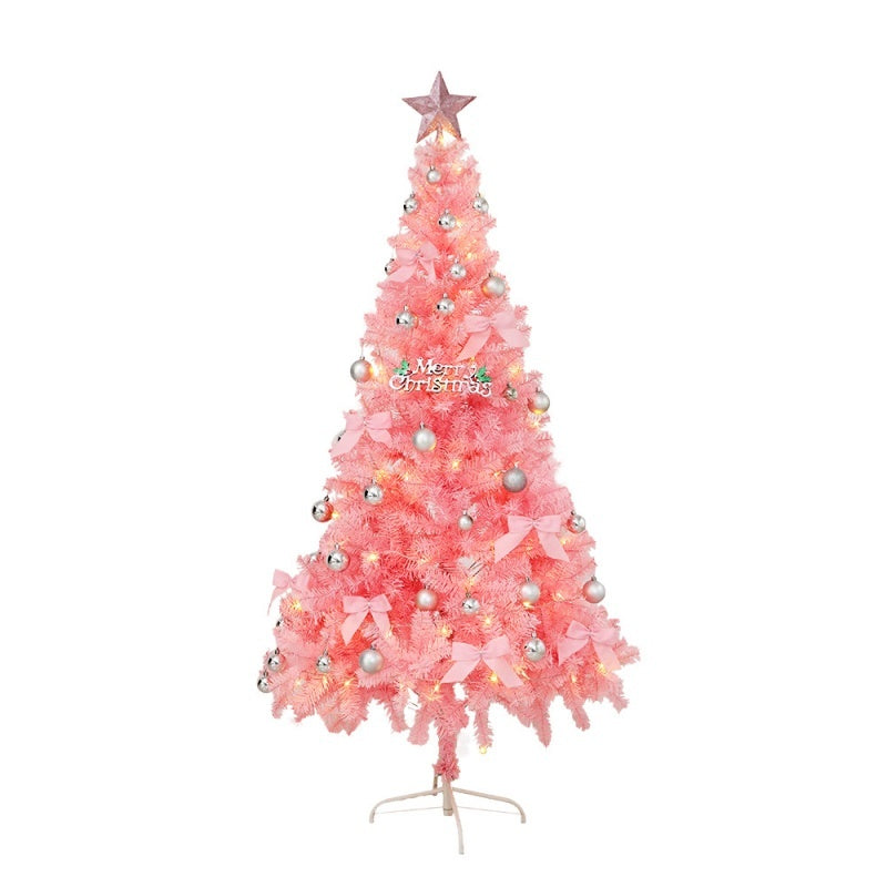 Rosa Weihnachtsbaum mit Deko & LED – Künstlicher Tannenbaum für festliche Stimmung