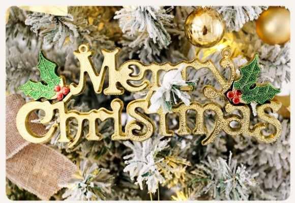 Künstlicher Weihnachtsbaum 150 cm – Mit LED & Gold-Dekoration, Schneeeffekt