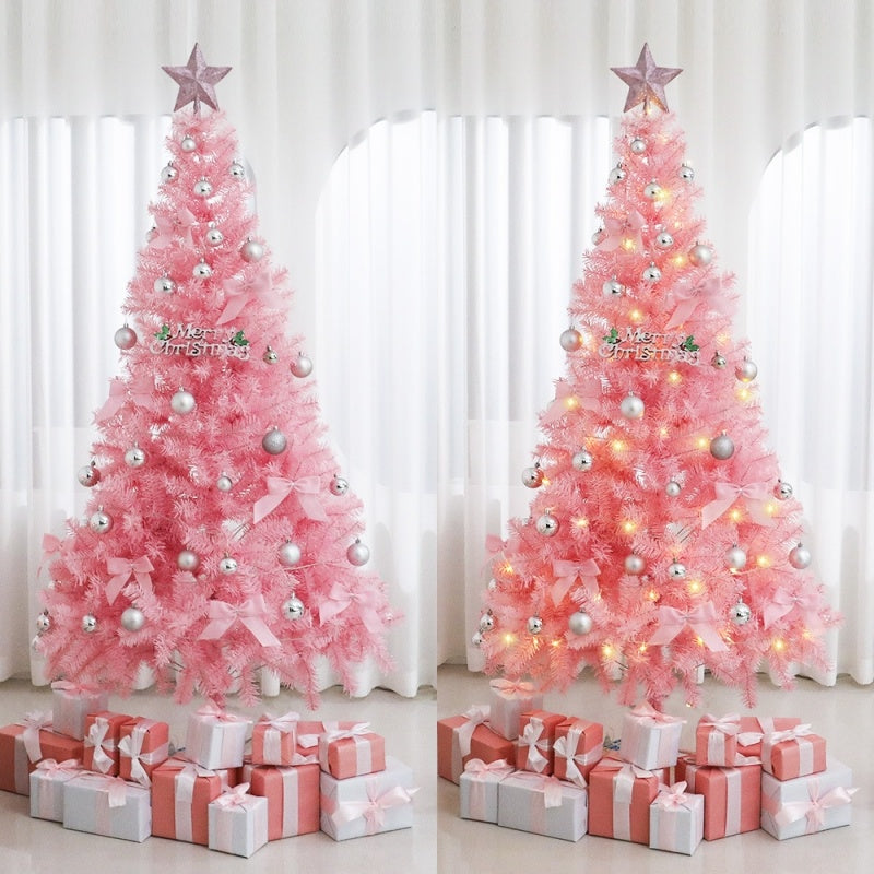Rosa Weihnachtsbaum mit Deko & LED – Künstlicher Tannenbaum für festliche Stimmung