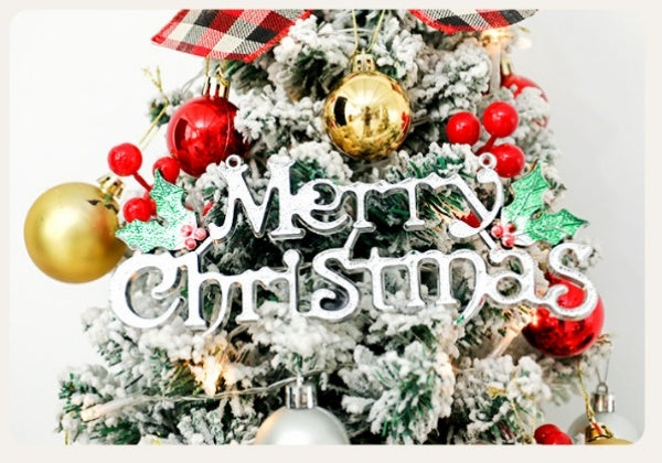 Weihnachtsbaum 180 cm mit Schnee-Effekt & LED – Künstliche Tanne mit roter Deko