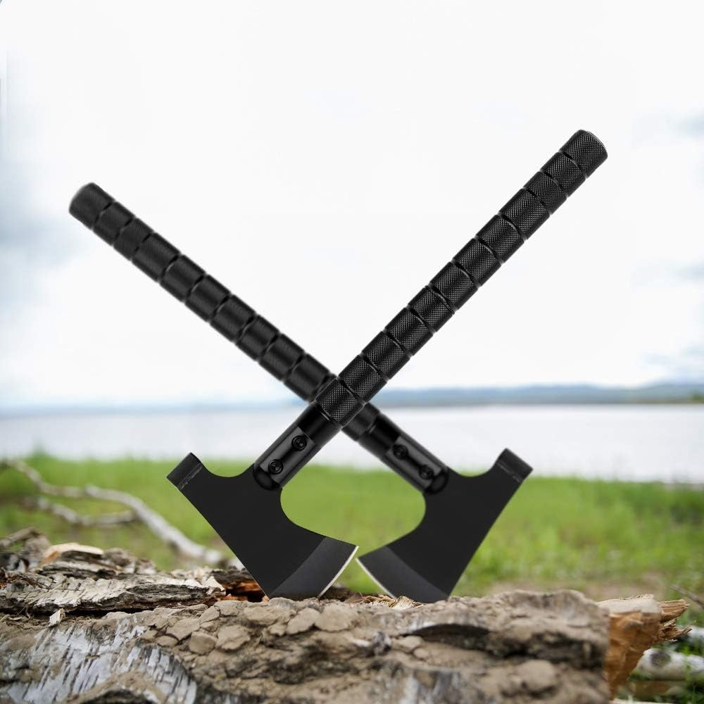 Survival Axt 8-in-1 – Multifunktionale Camping Axt mit Messer, Feuerstarter & Kompass
