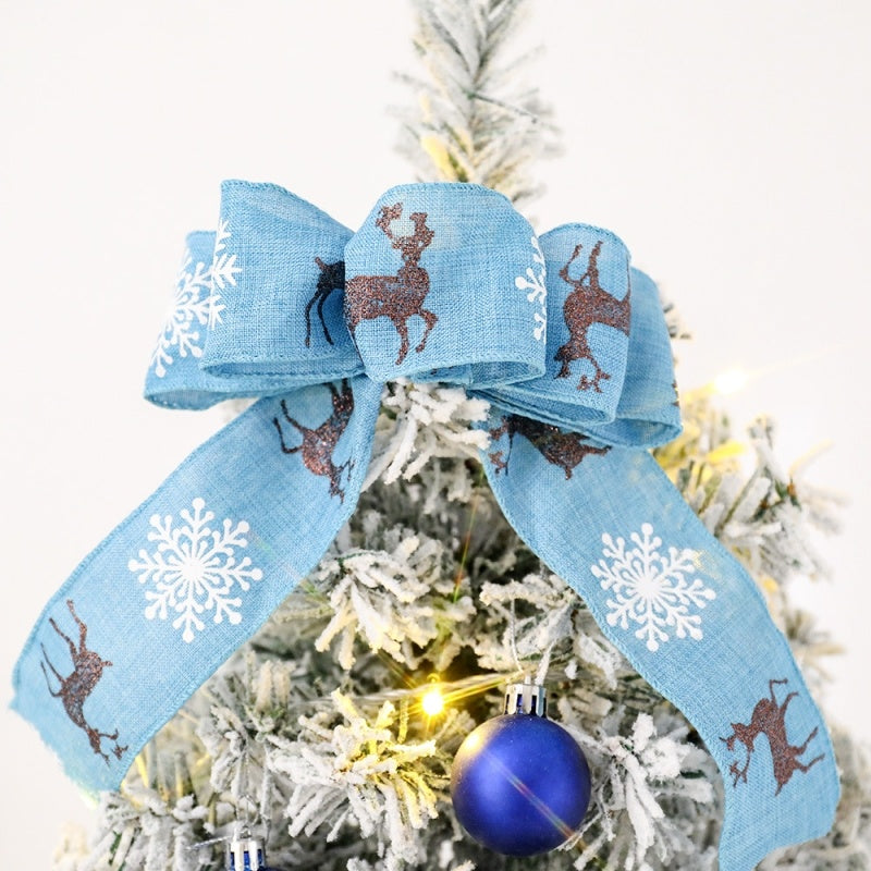 Künstlicher Weihnachtsbaum Blau-Verlauf – Mit LED & Deko, Schneeeffekt