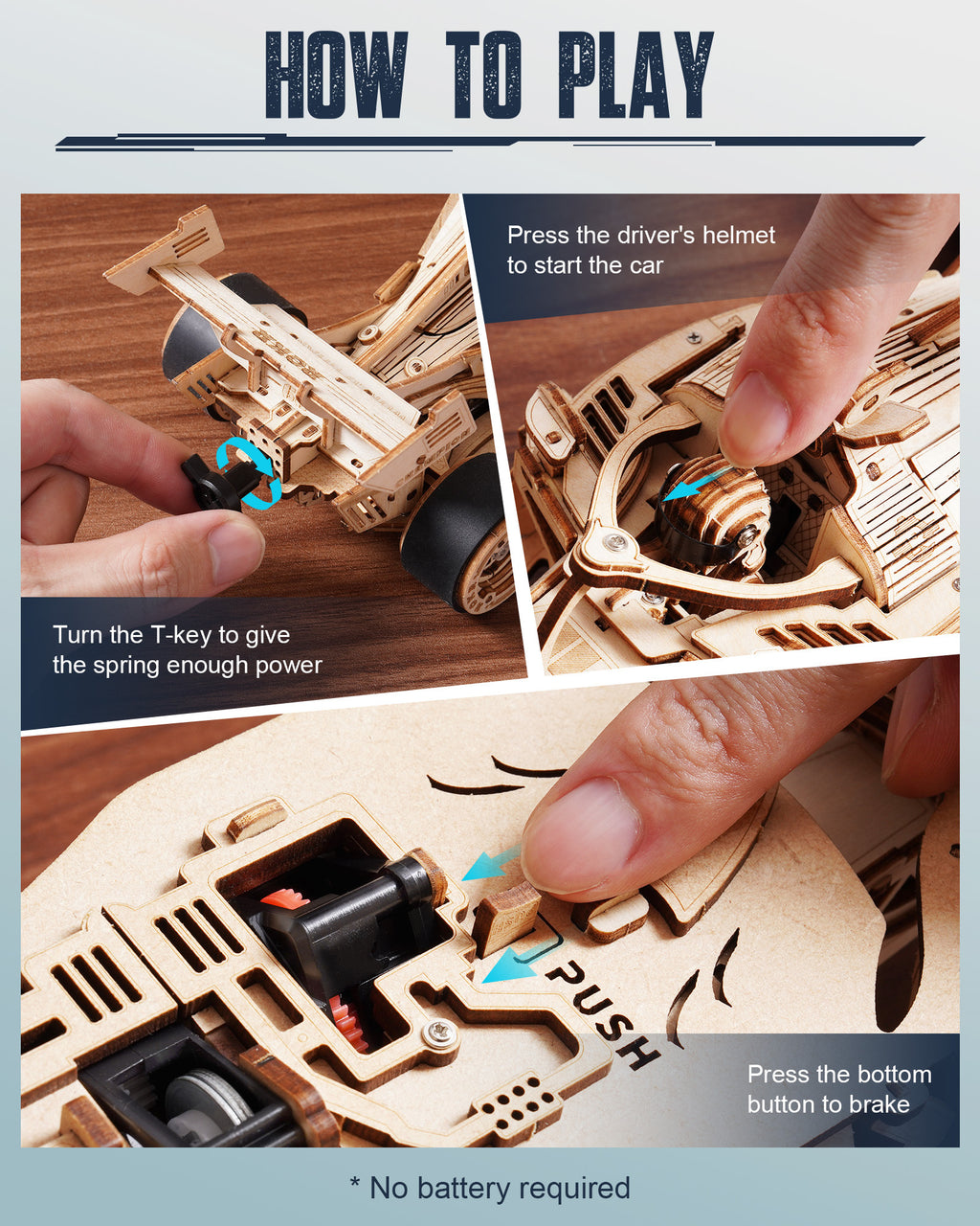 WoodRacer Pro – Mechanischer 3D Rennwagen