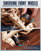 WoodRacer Pro – Mechanischer 3D Rennwagen