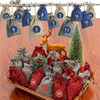 DIY Adventskalender – 24 Stoffbeutel mit Zahlen, Clips & Schnur