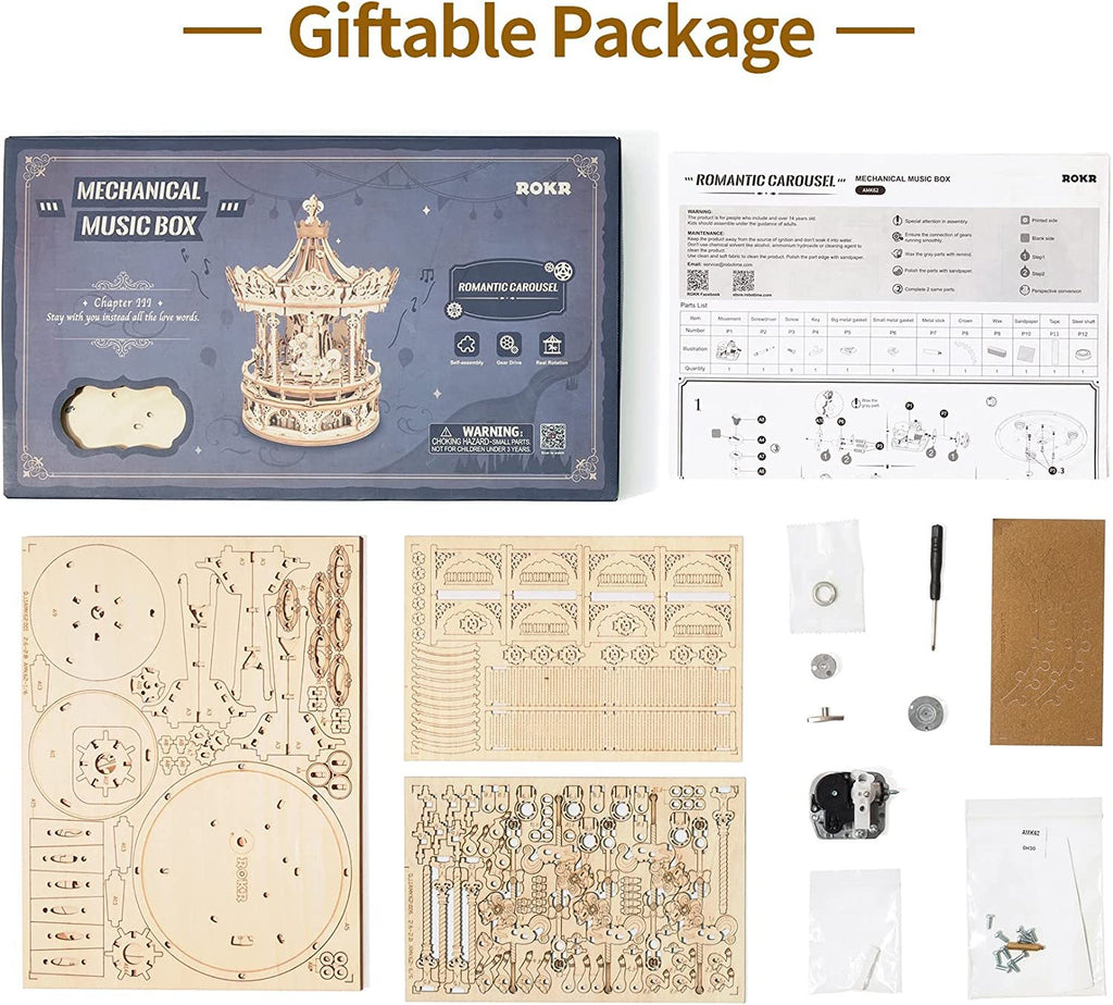 Robotime Rokr 3D Vintage Melody Carousel