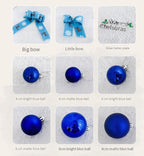 Künstlicher Weihnachtsbaum Blau-Verlauf – Mit LED & Deko, Schneeeffekt