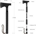 Survival Axt 8-in-1 – Multifunktionale Camping Axt mit Messer, Feuerstarter & Kompass
