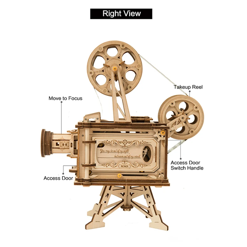 ROKR 3D Vintage Filmprojektor – Handkurbelmodell
