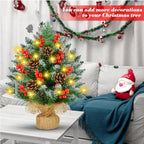 Mini Weihnachtsbaum 60 cm mit LED – Künstlicher Tannenbaum Deko