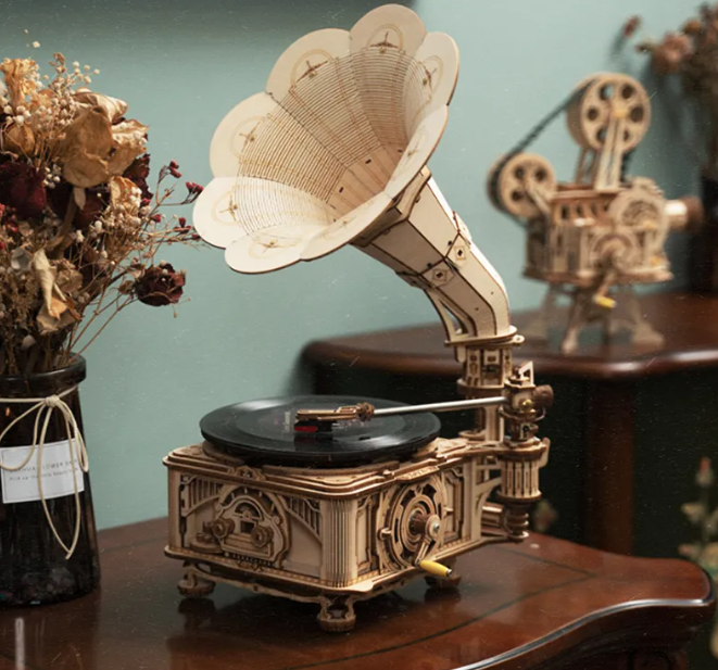RetroGram – 3D Holz-Grammophon