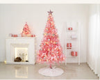 Rosa Weihnachtsbaum mit Deko & LED – Künstlicher Tannenbaum für festliche Stimmung