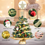 Mini Weihnachtsbaum mit LED – Künstliche Tanne klein für Tisch & Deko